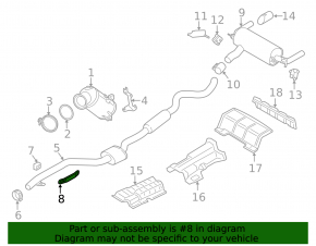 Кронштейн выпускной трассы передний BMW F30 17-18 rwd B46