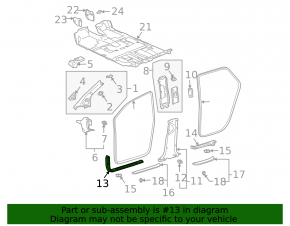 Накладка порога с подсветкой передняя левая Lexus RX300 RX330 RX350 RX400h 04-08 черная