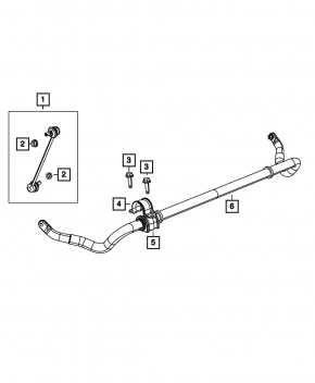 Stabilizator frontal Chrysler 200 4d 11-14