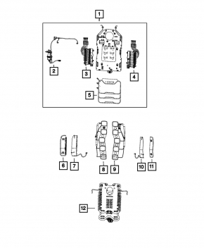 Поясничный подпор водительского сиденья Jeep Grand Cherokee WL 21-26