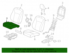 Водительское сидение Honda Accord 13-15 без airbag, кожа беж