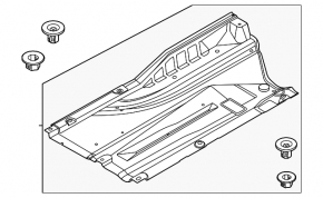 Protecție sub caroserie stânga spate pentru Kia K5 21-24 AWD