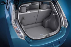 Ковер багажника ткань Nissan Leaf 13-17 черный, тип 1