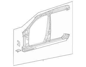 Stâlp central stâng caroserie Mercedes X167 GLS 450 580 20-26 pe caroserie