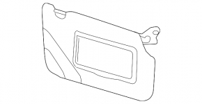Козырек правый Ford Focus mk3 11-18 2 фонаря серый, без крючка