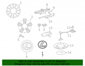 Центральный колпачок на диск Lexus RX400h 03-07 67/58мм