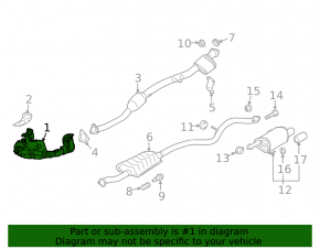 Коллектор выпускной с катализатором Subaru Outback 15-19