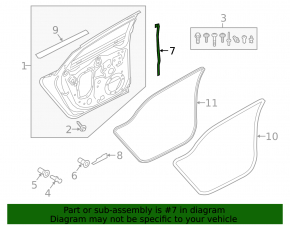 Garnitura usi, lateral spate stanga Audi A6 C8 19- fata
