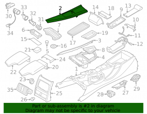 Накладка центральной консоли под джойстик мультимедии BMW 4 F32/33/36 14-20 под дерево, Ash Grai