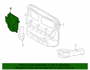 Воздуховод дополнительного радиатора BMW X5 F15 14-18 M, S63