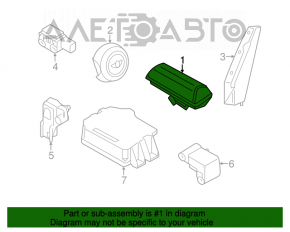 Подушка безопасности airbag пассажирская в торпеде Mini Cooper F56 3d 14-24