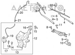 Мотор омывателя Kia Forte 4d 14-18