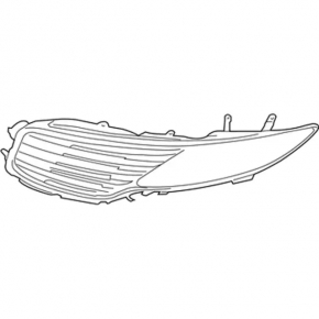 Решетка радиатора grill правая Lincoln MKZ 13-16 черн