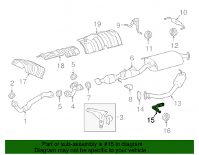 Кронштейн глушителя задний правый Lexus RX350 RX450 10-15