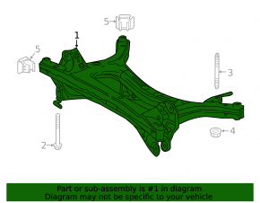 Подрамник задний Toyota Prius 50 16-22 FWD