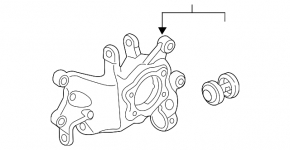 Цапфа задняя левая Hyundai Tucson 16-21 AWD