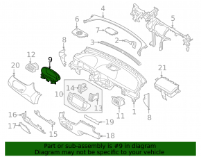 Обрамление щитка приборов Kia Sorento 16-20 черное