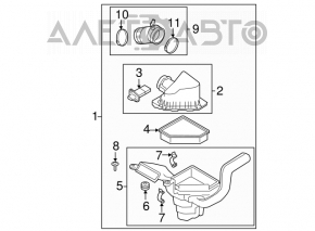 Воздуховод Ford Focus usa 08-11