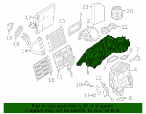 Печка в сборе Mercedes C-class W205 15-21