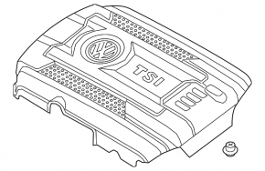Накладка двигателя VW Tiguan 18-24