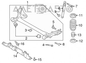 Балка задняя Hyundai Veloster 12-17