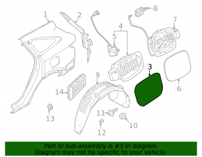 Лючок бензобака Kia Sorento 21-26 HEV, PHEV
