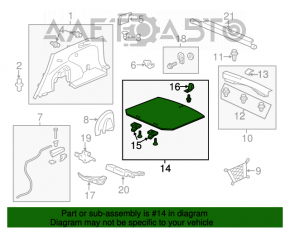 Capacitatea portbagajului Honda CRV 12-16 este de culoare bej