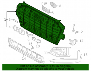 Решетка радиатора grill голая Audi A4 allroad 23-25 рест