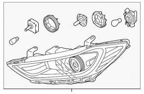 Far dreapta față goală Hyundai Elantra AD 17-18 SUA nou TYC Taiwan