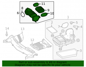 Воздуховод на коллектор Mercedes W167 GLE 450 20-23