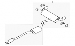 Катализатор нижний Lincoln MKC 15-16 2.0T