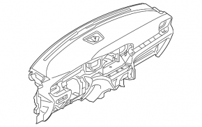 Торпедо передняя панель без AIRBAG Ford Explorer 20-25 черн