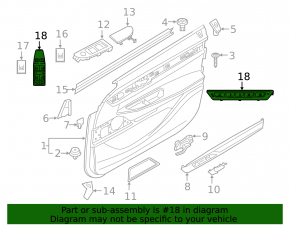 Panou de comandă cu memorie pentru ușa pasagerului față dreapta BMW 7 G11 G12 16-19 3 butoane negru, ornament negru
