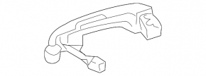 Ручка двери внешняя передняя левая Toyota Camry v55 15-17 usa keyless