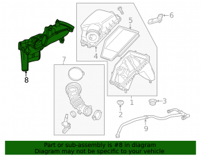 Conductă de aer pentru carcasa filtrului de aer Buick Regal 18-20 2.0T
