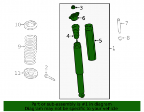 Amortizor spate stânga Ford Escape MK3 13-15 grosime 50mm