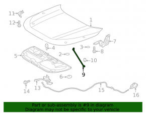 Опора капота Toyota Rav4 19-24