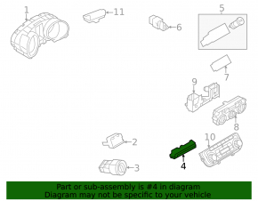 Кнопка аварийной сигнализации VW Jetta 11-18 USA