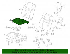 Водительское сидение Honda CRV 15-16 с airbag, электрическое, подогрев, память, кожа черная