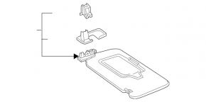 Vizier dreapta pentru Mercedes H247 GLA 20-26, negru
