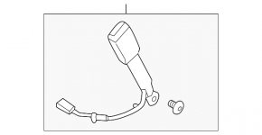 Încuietoare centură de siguranță șofer Ford Fusion mk5 17-20, gri, cu senzor