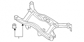 Подрамник задний Subaru Outback 10-14