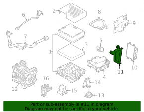 Кронштейн блока ECU компьютера двигателя Nissan Leaf 18-24