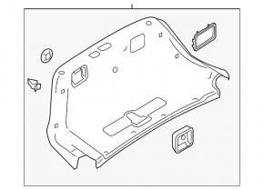 Обшивка крышки багажника Audi A6 C7 12-18 черн, царапины