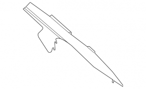 Накладка задней стойки левая BMW 5 F10 11-16 серая