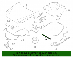 Уплотнитель капота передний BMW 6 F06 F12 12-18