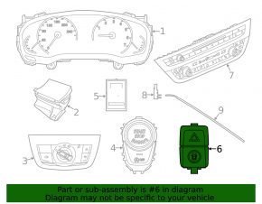 Кнопка аварийной сигнализации BMW X3 G01 18-21