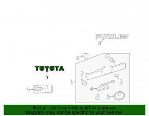 Эмблема надпись Toyota двери багажника Toyota Prius 20 04-09
