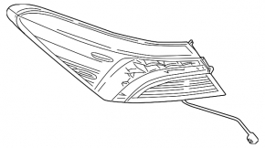 Lumină apărătoare exterioară stânga Toyota Camry v70 18-20 LED, întunecată