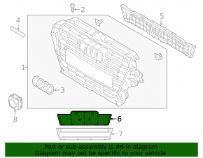 Площадка номерного знака передняя Audi Q5 8R 13-17